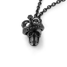 Laden Sie das Bild in den Galerie-Viewer, Philipp Plein Herren Kette Halskette Edelstahl IP schwarz 3D SKULL PJ8AA24NU