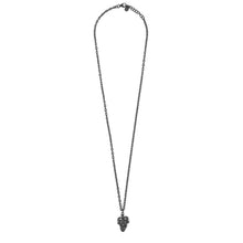 Laden Sie das Bild in den Galerie-Viewer, Philipp Plein Herren Kette Halskette Edelstahl IP schwarz 3D SKULL PJ8AA24NU