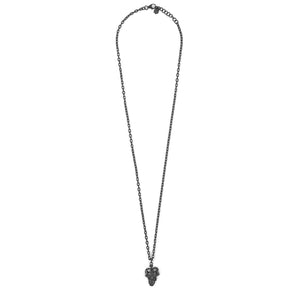 Philipp Plein Herren Kette Halskette Edelstahl IP schwarz 3D SKULL PJ8AA24NU