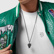 Laden Sie das Bild in den Galerie-Viewer, Philipp Plein Herren Kette Halskette Edelstahl IP schwarz 3D SKULL PJ8AA24NU