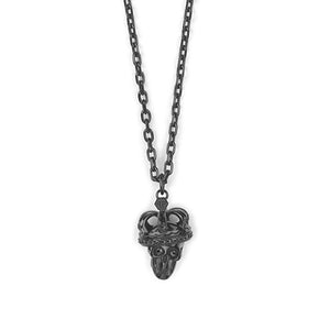 Philipp Plein Herren Kette Halskette Edelstahl IP schwarz 3D SKULL PJ8AA24NU