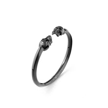 Laden Sie das Bild in den Galerie-Viewer, Philipp Plein Herren Armband Armreif Edelstahl IP Schwarz 3D SKULL PJ8AA25BS