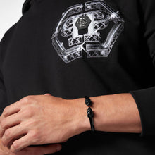 Laden Sie das Bild in den Galerie-Viewer, Philipp Plein Herren Armband Armreif Edelstahl IP Schwarz 3D SKULL PJ8AA25BS