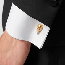 Laden Sie das Bild in den Galerie-Viewer, Philipp Plein Herren Manschettenknöpfe Edelstahl IP Gold 3D SKULL PJ9AA06CU