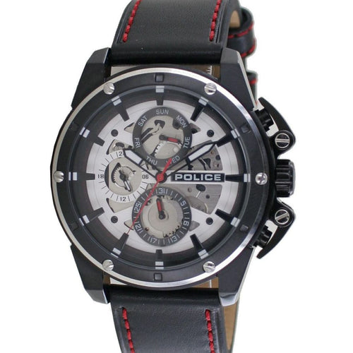 Police Herren Uhr Armbanduhr Leder Analog Splinter PL14688JSBS.04