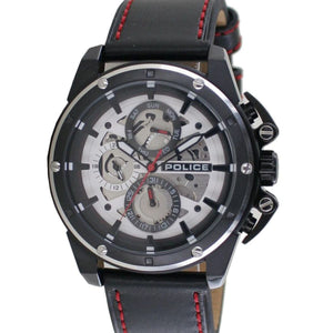 Police Herren Uhr Armbanduhr Leder Analog Splinter PL14688JSBS.04