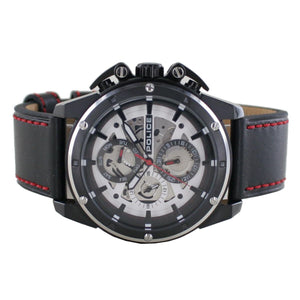 Police Herren Uhr Armbanduhr Leder Analog Splinter PL14688JSBS.04