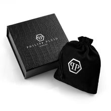 Laden Sie das Bild in den Galerie-Viewer, Philipp Plein Herren Armband Leder Edelstahl silber HEXAGON PJ7AA26BL