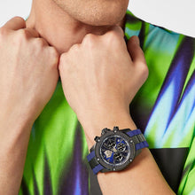 Laden Sie das Bild in den Galerie-Viewer, Plein Sport Herren Uhr Analog Quarz HURRICANE CHRONO PSDBA0123 Silikon