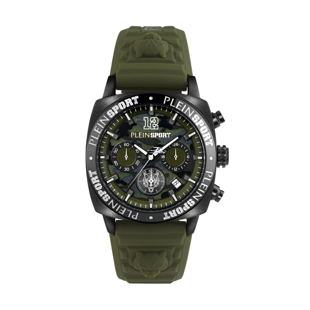 Plein Sport Herren Uhr Analog Quarz WILDCAT CHRONO PSGBA0223 Silikon