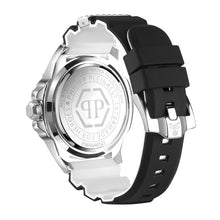 Laden Sie das Bild in den Galerie-Viewer, Philipp Plein Herren Uhr Analog Quarz $KULL silber PWAAA0121 Silikon