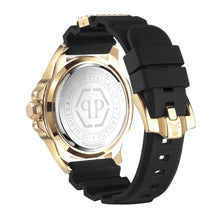 Laden Sie das Bild in den Galerie-Viewer, Philipp Plein Herren Uhr Analog Quarz $KULL yellow gold PWAAA0221 Silikon
