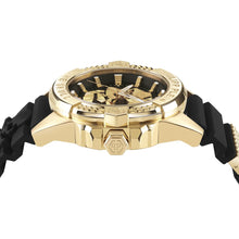 Laden Sie das Bild in den Galerie-Viewer, Philipp Plein Herren Uhr Analog Quarz $KULL yellow gold PWAAA0221 Silikon