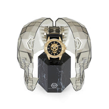 Laden Sie das Bild in den Galerie-Viewer, Philipp Plein Herren Uhr Analog Quarz $KULL yellow gold PWAAA0221 Silikon