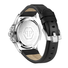 Laden Sie das Bild in den Galerie-Viewer, Philipp Plein Herren Uhr Analog Quarz $KULL silber PWAAA0321 Leder