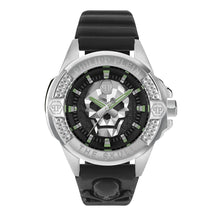 Laden Sie das Bild in den Galerie-Viewer, Philipp Plein Herren Uhr Analog Quarz $KULL silber PWAAA0321 Leder