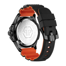 Laden Sie das Bild in den Galerie-Viewer, Philipp Plein Herren Uhr Analog Quarz $KULL schwarz Kristalle PWAAA1121 Silikon