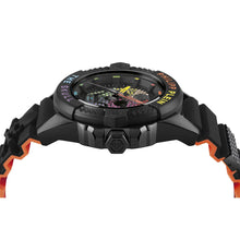 Laden Sie das Bild in den Galerie-Viewer, Philipp Plein Herren Uhr Analog Quarz $KULL schwarz Kristalle PWAAA1121 Silikon