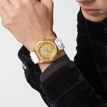 Laden Sie das Bild in den Galerie-Viewer, Philipp Plein Herren Uhr Analog Quarz $KULL IP Gold Kristalle PWAAA1221 Silikon