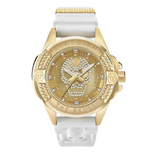 Laden Sie das Bild in den Galerie-Viewer, Philipp Plein Herren Uhr Analog Quarz $KULL IP Gold Kristalle PWAAA1221 Silikon