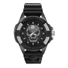 Laden Sie das Bild in den Galerie-Viewer, Philipp Plein Herren Uhr Analog Quarz $KULL bicolor Kristalle PWAAA1421 Silikon