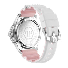 Laden Sie das Bild in den Galerie-Viewer, Philipp Plein Herren Uhr Analog Quarz $KULL weiss Kristalle PWAAA1521 Silikon