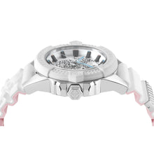 Laden Sie das Bild in den Galerie-Viewer, Philipp Plein Herren Uhr Analog Quarz $KULL weiss Kristalle PWAAA1521 Silikon