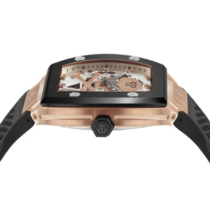 Philipp Plein Herren Uhr Automatik $KELETON bicolor PWBAA0121 Silikon