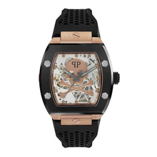 Laden Sie das Bild in den Galerie-Viewer, Philipp Plein Herren Uhr Automatik $KELETON bicolor PWBAA0121 Silikon