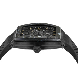 Philipp Plein Herren Uhr Automatik $KELETON schwarz PWBAA0221 Silikon