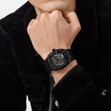 Laden Sie das Bild in den Galerie-Viewer, Philipp Plein Herren Uhr Automatik $KELETON schwarz PWBAA0221 Silikon