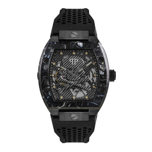 Philipp Plein Herren Uhr Automatik $KELETON schwarz PWBAA0221 Silikon