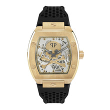 Laden Sie das Bild in den Galerie-Viewer, Philipp Plein Herren Uhr Automatik $KELETON gold PWBAA0321 Silikon