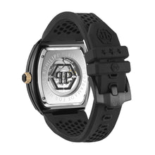 Laden Sie das Bild in den Galerie-Viewer, Philipp Plein Herren Uhr Automatik $KELETON schwarz Kristalle PWBAA0521 Silikon