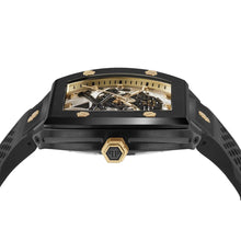 Laden Sie das Bild in den Galerie-Viewer, Philipp Plein Herren Uhr Automatik $KELETON schwarz Kristalle PWBAA0521 Silikon