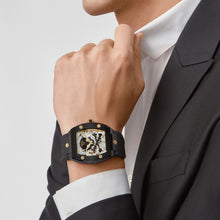 Laden Sie das Bild in den Galerie-Viewer, Philipp Plein Herren Uhr Automatik $KELETON schwarz Kristalle PWBAA0521 Silikon