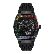 Laden Sie das Bild in den Galerie-Viewer, Philipp Plein Herren Uhr Automatik $KELETON schwarz Kristalle PWBAA0621 Silikon