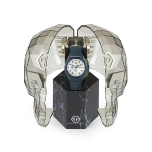 Philipp Plein Herren Uhr Chrono Quarz PLEIN EXTREME blau PWGAA0721 Edelstahl