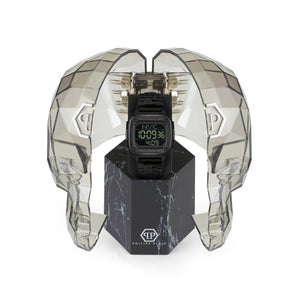 Philipp Plein Herren Uhr Digital Quarz HYPER SHOCK schwarz PWHAA0221 Silikon
