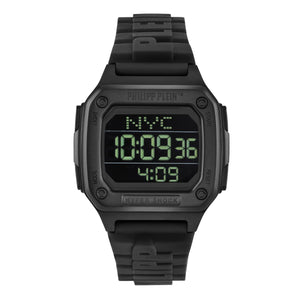 Philipp Plein Herren Uhr Digital Quarz HYPER SHOCK schwarz PWHAA0221 Silikon