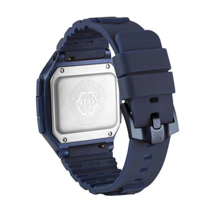 Philipp Plein Herren Uhr Digital Quarz HYPER SHOCK blau PWHAA0321 Silikon
