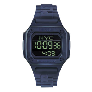 Philipp Plein Herren Uhr Digital Quarz HYPER SHOCK blau PWHAA0321 Silikon