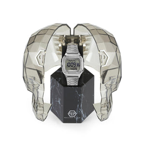 Philipp Plein Unisex Uhr Digital Quarz HYPER SHOCK silber PWHAA0521 Edelstahl