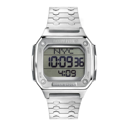 Philipp Plein Unisex Uhr Digital Quarz HYPER SHOCK silber PWHAA0521 Edelstahl