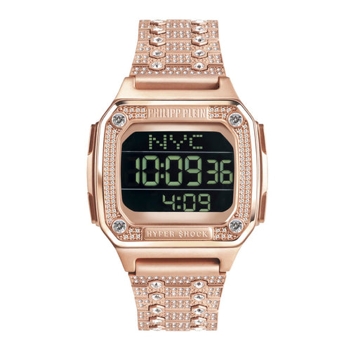 Philipp Plein Damen Uhr Digital Quarz HYPER SHOCK roségold PWHAA1221-1 Edelstahl