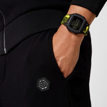 Laden Sie das Bild in den Galerie-Viewer, Philipp Plein Unisex Uhr Digital Quarz HYPER SHOCK schwarz PWHAA1722 Silikon