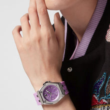 Laden Sie das Bild in den Galerie-Viewer, Philipp Plein Damen Uhr Analog Quarz PLEIN EXTREME LADY Lila PWJAA0222 Silikon