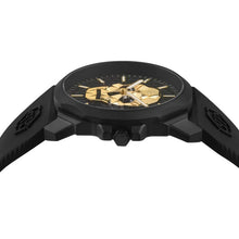 Laden Sie das Bild in den Galerie-Viewer, Philipp Plein Herren Uhr Analog Quarz THE $KULL KING schwarz PWLAA0322 Silikon