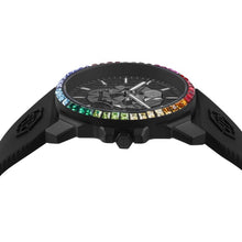 Laden Sie das Bild in den Galerie-Viewer, Philipp Plein Herren Uhr Analog Quarz THE $KULL KING schwarz PWLAA0522 Silikon