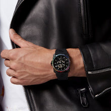 Laden Sie das Bild in den Galerie-Viewer, Philipp Plein Herren Uhr Analog Quarz THE $KULL KING schwarz PWLAA0522 Silikon